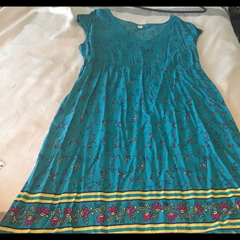 Old Navy peacock blue dress